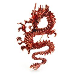 Chinese New Year Dragon Pin - Red Enamel Chinese New Year Dragon Pin - Red Enamel